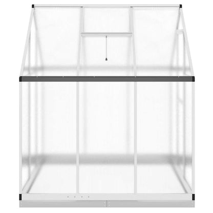 Gewächshaus mit Fundamentrahmen Silbern 169x58x195cm Aluminimum