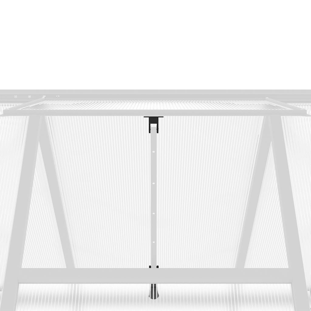Gewächshaus mit Fundamentrahmen Silbern 169x58x195cm Aluminimum
