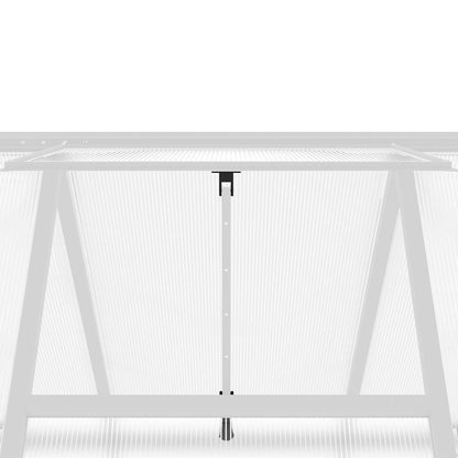 Gewächshaus mit Fundamentrahmen Silbern 169x58x195cm Aluminimum
