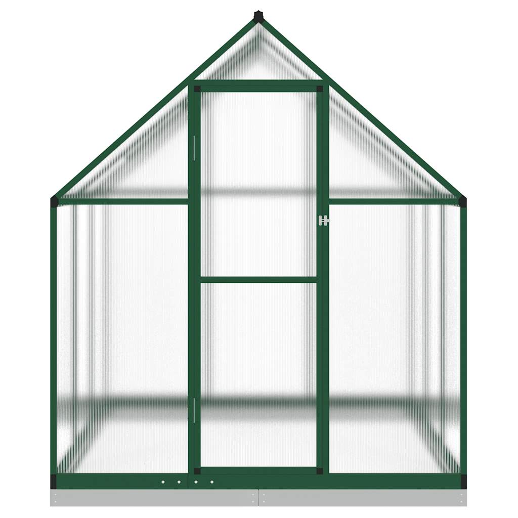 Gewächshaus mit Fundamentrahmen Silbern 169x58x195cm Aluminimum