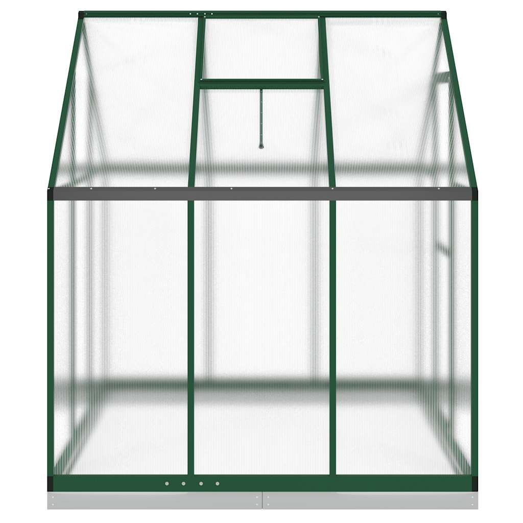 Gewächshaus mit Fundamentrahmen Silbern 169x58x195cm Aluminimum