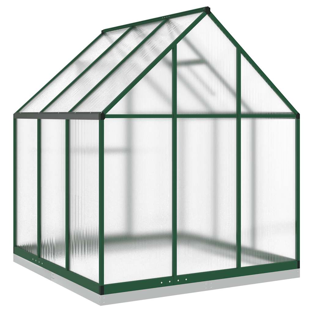 Gewächshaus mit Fundamentrahmen Silbern 169x58x195cm Aluminimum