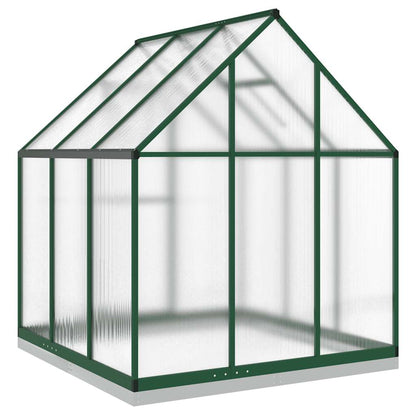 Gewächshaus mit Fundamentrahmen Silbern 169x58x195cm Aluminimum