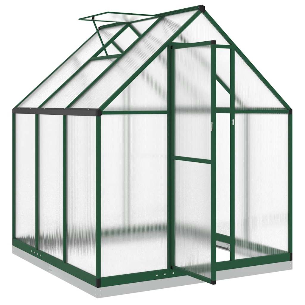 Gewächshaus mit Fundamentrahmen Silbern 169x58x195cm Aluminimum