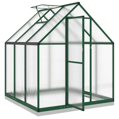 Gewächshaus mit Fundamentrahmen Silbern 169x58x195cm Aluminimum