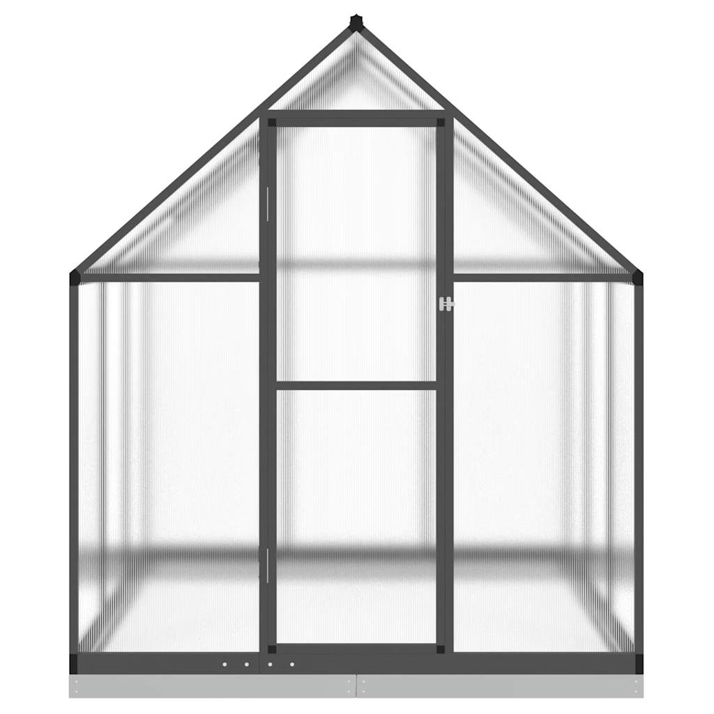 Gewächshaus mit Fundamentrahmen Silbern 169x58x195cm Aluminimum