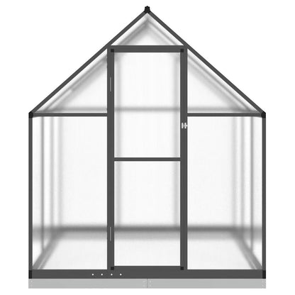 Gewächshaus mit Fundamentrahmen Silbern 169x58x195cm Aluminimum