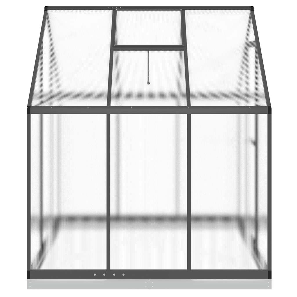 Gewächshaus mit Fundamentrahmen Silbern 169x58x195cm Aluminimum