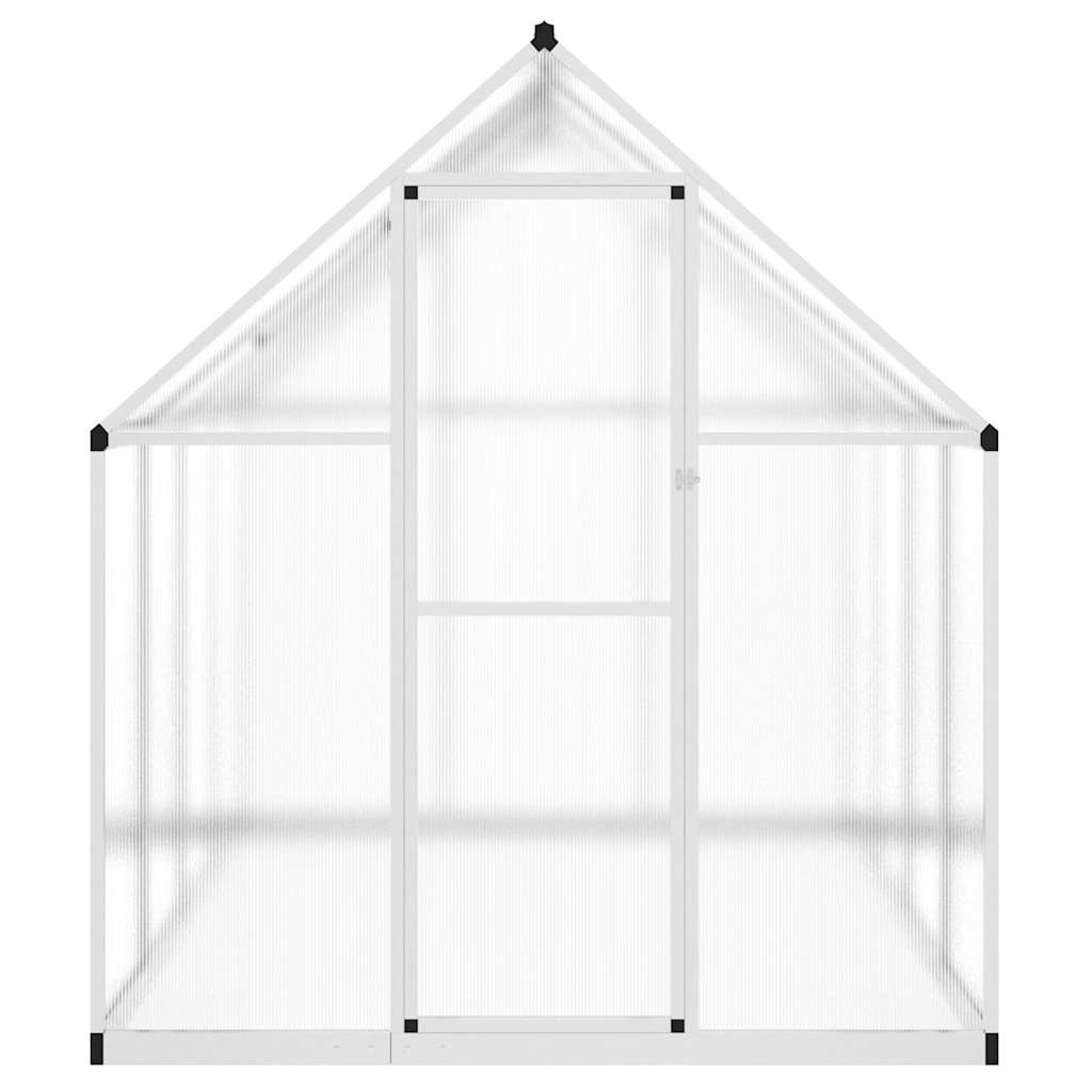 Gewächshaus mit Fundamentrahmen Silbern 169x58x195cm Aluminimum