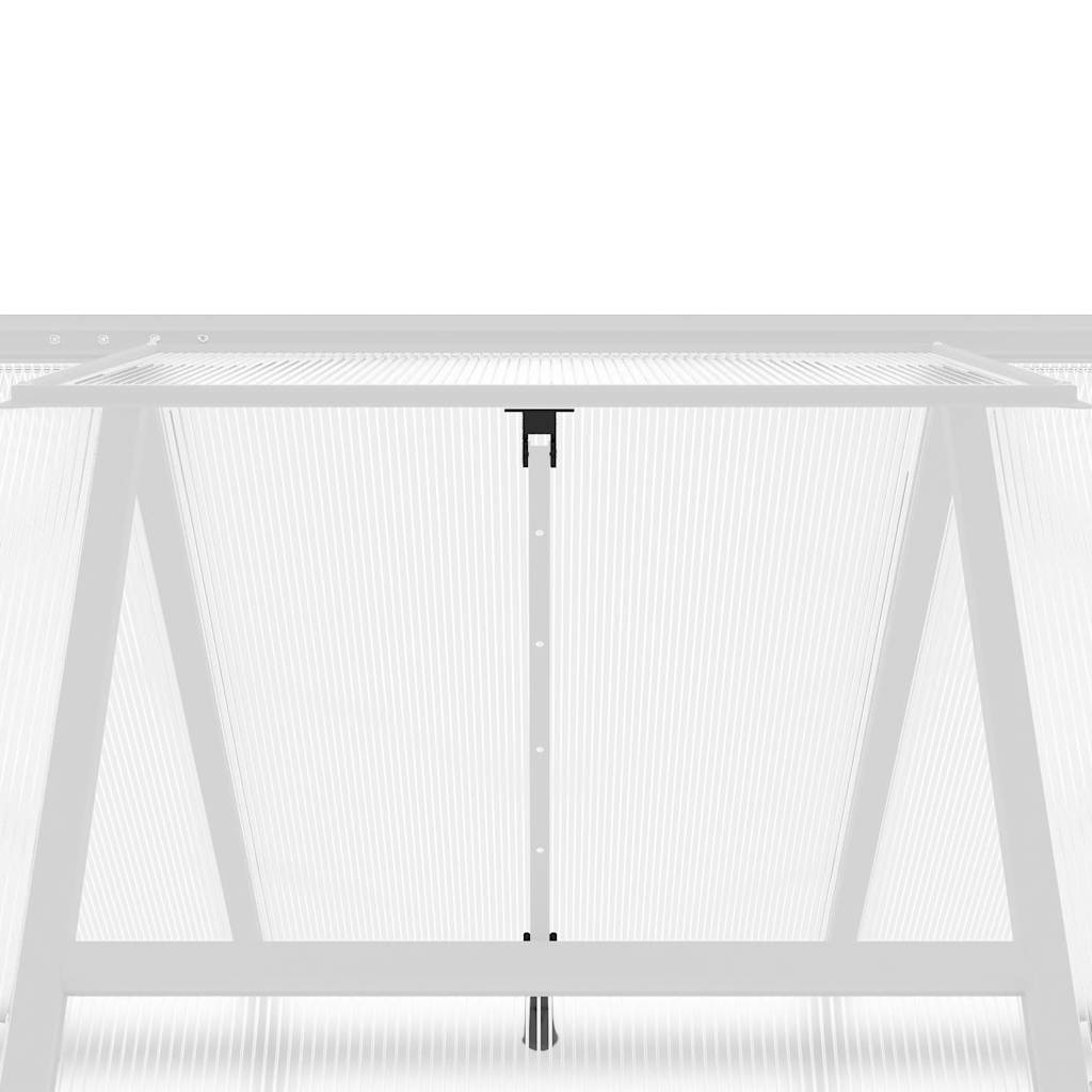 Gewächshaus mit Fundamentrahmen Silbern 169x58x195cm Aluminimum