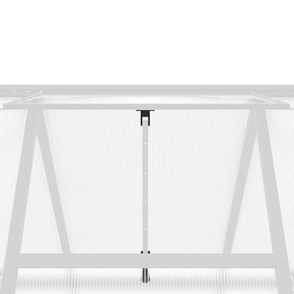 Gewächshaus mit Fundamentrahmen Silbern 169x58x195cm Aluminimum