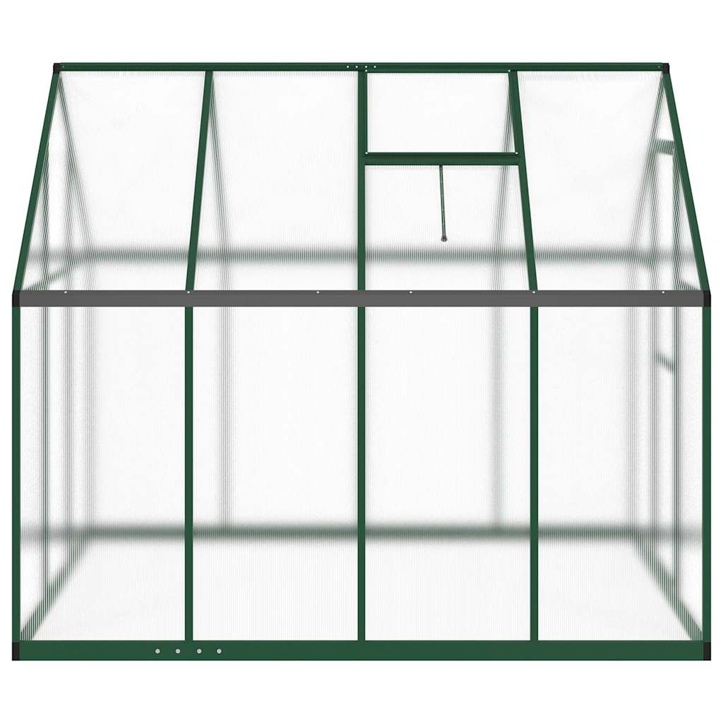Gewächshaus mit Fundamentrahmen Silbern 169x58x195cm Aluminimum