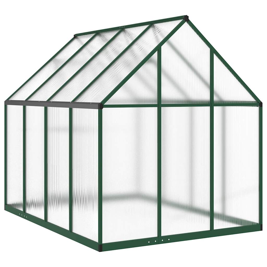 Gewächshaus mit Fundamentrahmen Silbern 169x58x195cm Aluminimum