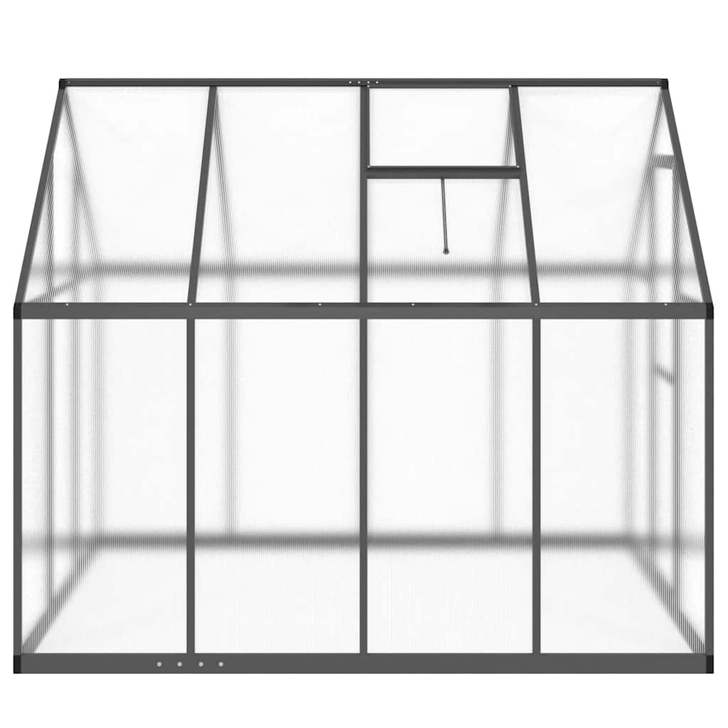 Gewächshaus mit Fundamentrahmen Silbern 169x58x195cm Aluminimum