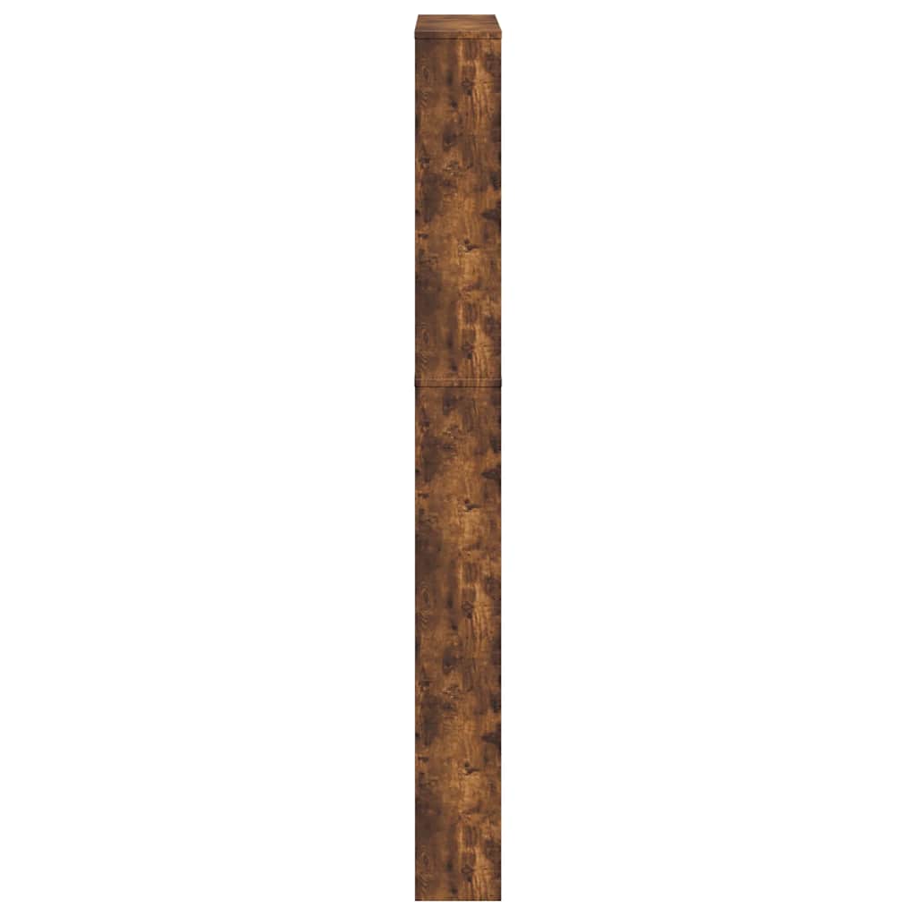 Schuhschrank mit 5 Fächern Spiegel Eiche 63x17x169,5 cm