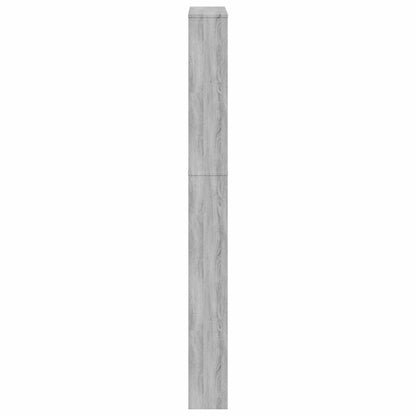 Schuhschrank mit 5 Fächern Spiegel Eiche 63x17x169,5 cm