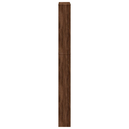 Schuhschrank mit 5 Fächern Spiegel Eiche 63x17x169,5 cm