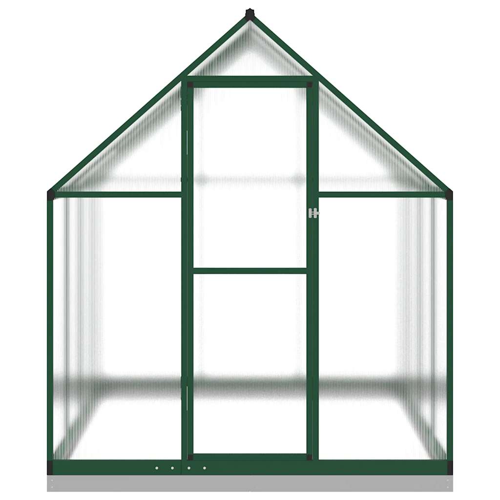 Gewächshaus mit Fundamentrahmen Silber 224x169x202cm Aluminimum