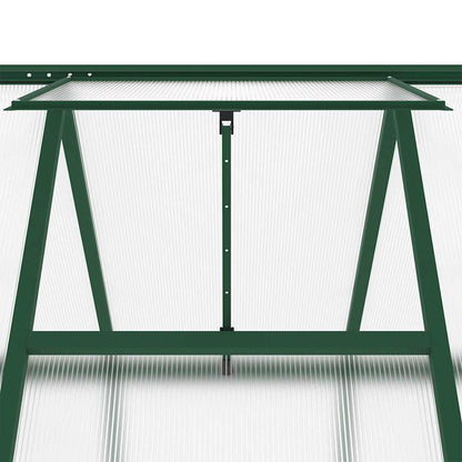 Gewächshaus mit Fundamentrahmen Silber 224x169x202cm Aluminimum