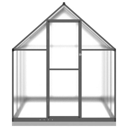 Gewächshaus mit Fundamentrahmen Silber 224x169x202cm Aluminimum
