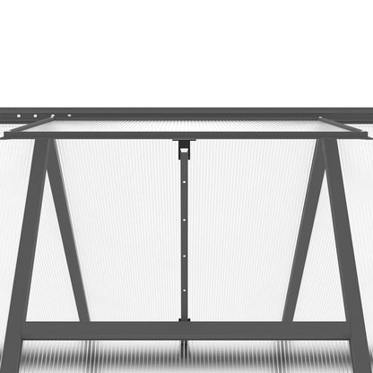Gewächshaus mit Fundamentrahmen Silber 224x169x202cm Aluminimum