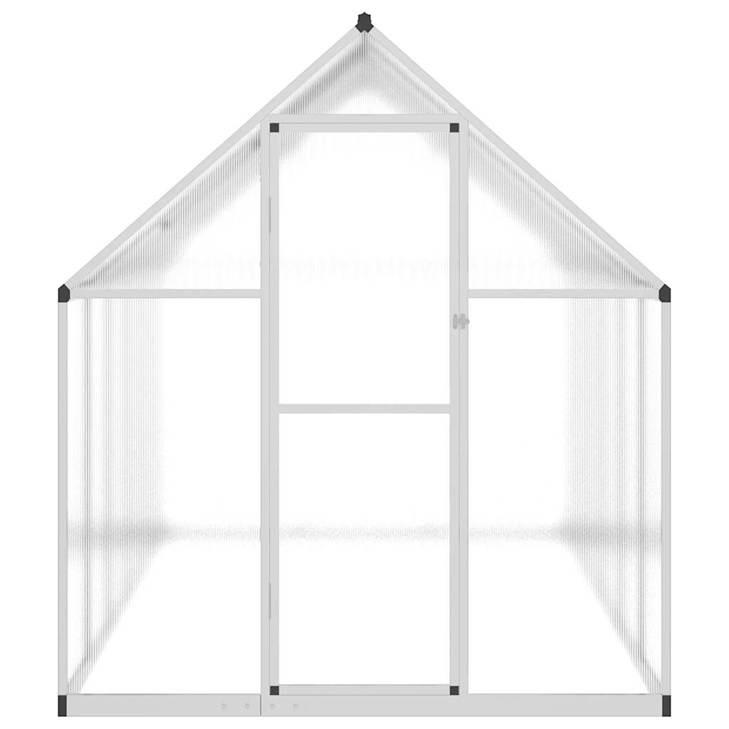 Gewächshaus mit Fundamentrahmen Silber 224x169x202cm Aluminimum