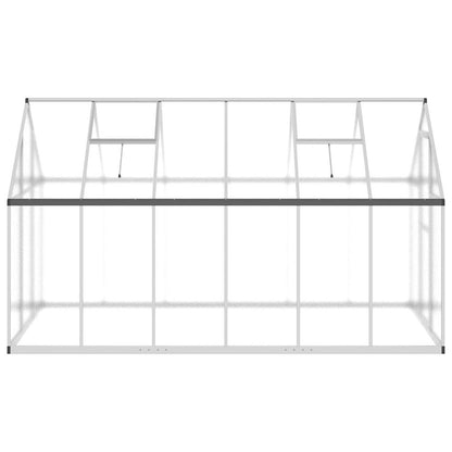 Gewächshaus mit Fundamentrahmen Silber 224x169x202cm Aluminimum