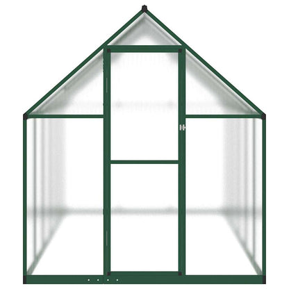 Gewächshaus mit Fundamentrahmen Silber 224x169x202cm Aluminimum