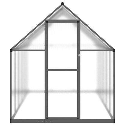 Gewächshaus mit Fundamentrahmen Silber 224x169x202cm Aluminimum