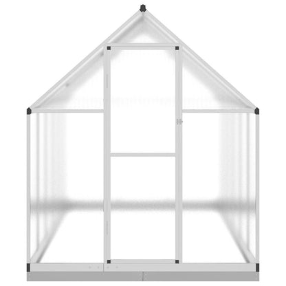 Gewächshaus mit Fundamentrahmen Silber 224x169x202cm Aluminimum