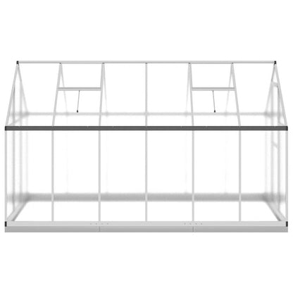Gewächshaus mit Fundamentrahmen Silber 224x169x202cm Aluminimum