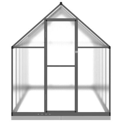 Gewächshaus mit Fundamentrahmen Silber 224x169x202cm Aluminimum