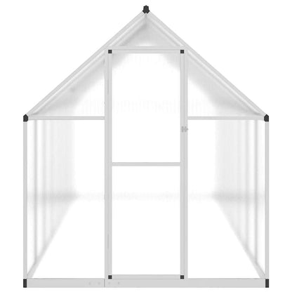 Gewächshaus mit Fundamentrahmen Silber 224x169x202cm Aluminimum
