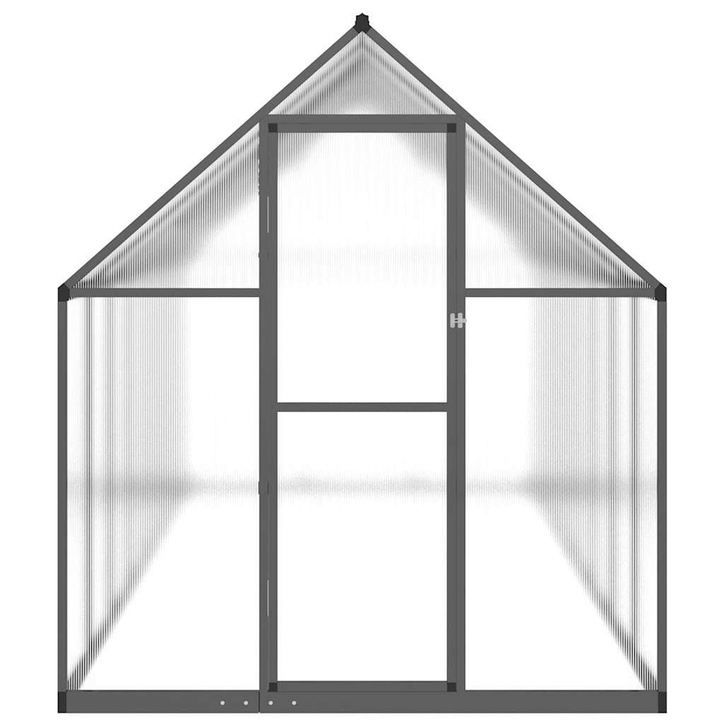 Gewächshaus mit Fundamentrahmen Silber 224x169x202cm Aluminimum