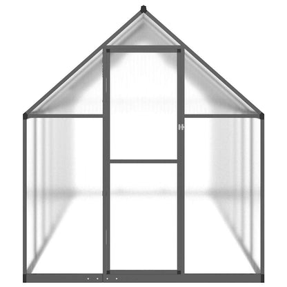 Gewächshaus mit Fundamentrahmen Silber 224x169x202cm Aluminimum