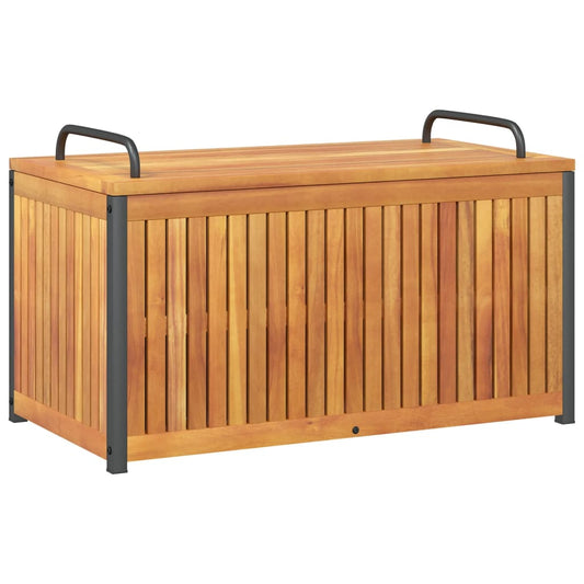 Gartenbox Massivholz Akazie Und Stahl