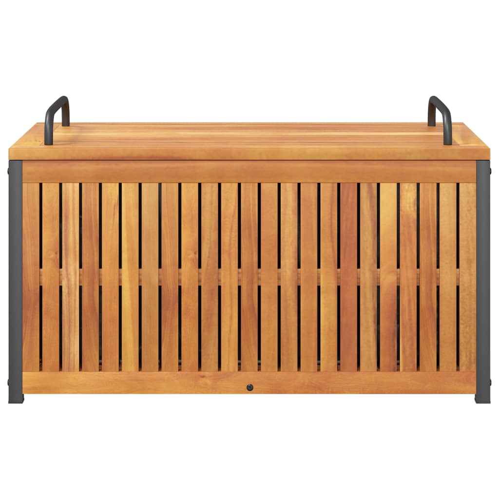 Gartenbox Massivholz Akazie Und Stahl