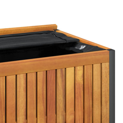 Gartenbox Massivholz Akazie Und Stahl