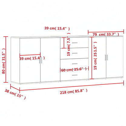 Sideboards 3 Stk. Holzwerkstoff
