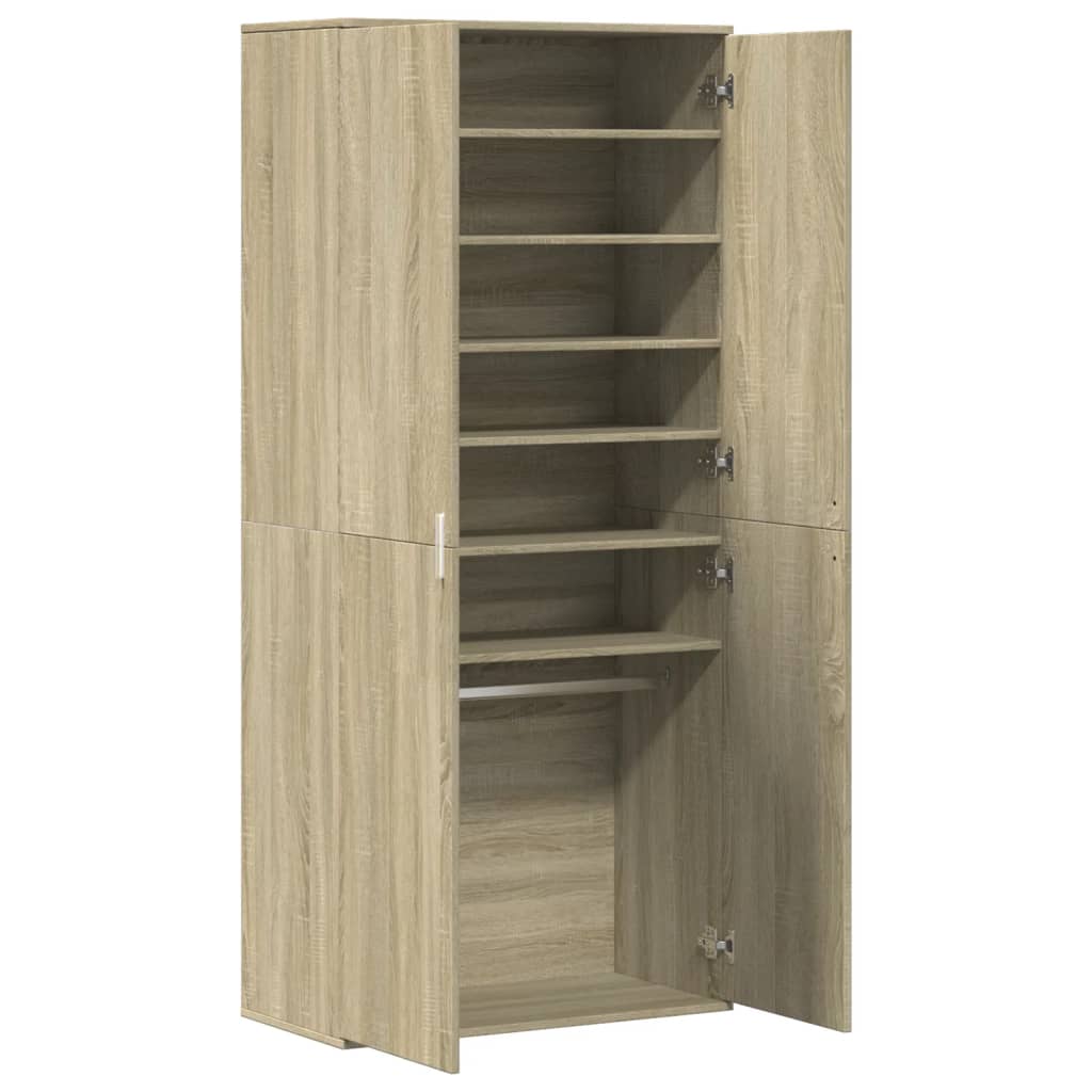 Schuhschrank Weiß 80×39×178 cm Holzwerkstoff