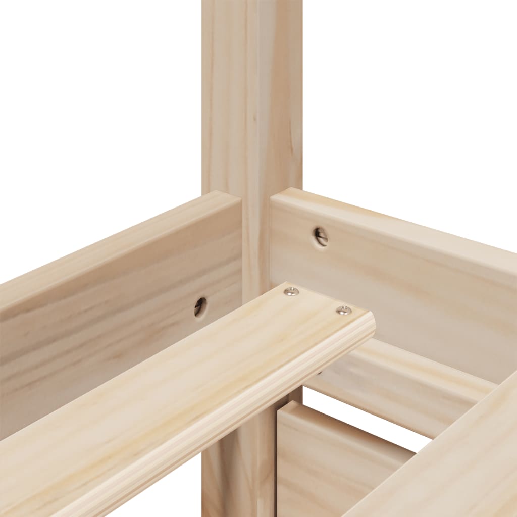 Massivholz Doppelbett mit Schubladen inkl. Matratze 200x200 cm