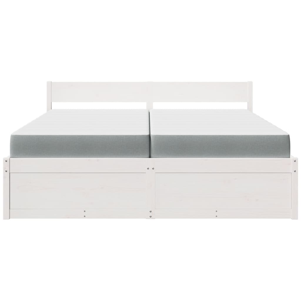 Massivholz Doppelbett mit Schubladen inkl. Matratze 200x200 cm