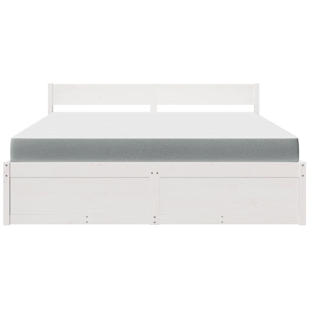 Massivholz Doppelbett mit Schubladen inkl. Matratze 180x200 cm