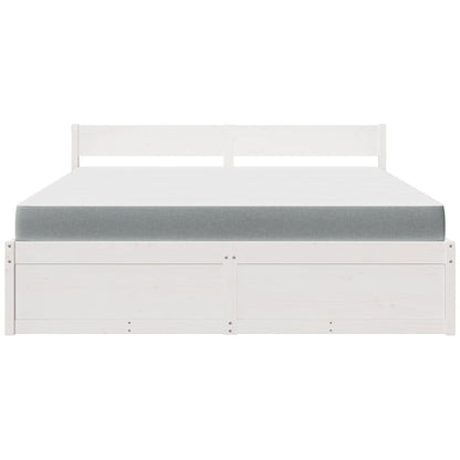 Massivholz Doppelbett mit Schubladen inkl. Matratze 180x200 cm