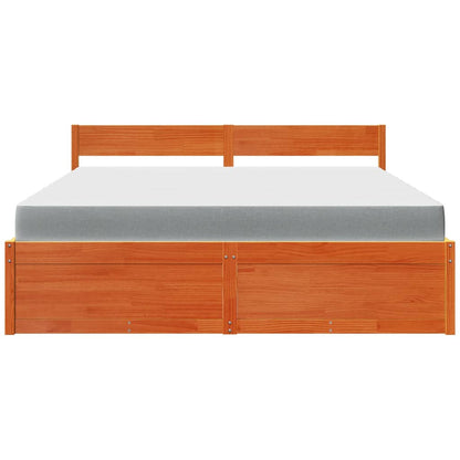Massivholz Doppelbett mit Schubladen inkl. Matratze 180x200 cm