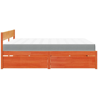 Massivholz Doppelbett mit Schubladen inkl. Matratze 180x200 cm