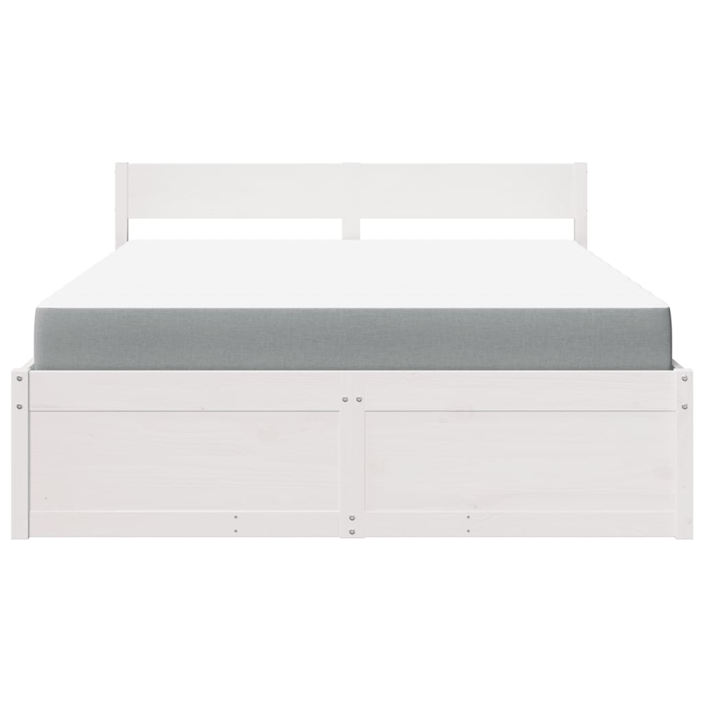 Massivholz Doppelbett mit Schubladen inkl. Matratze 160x200 cm