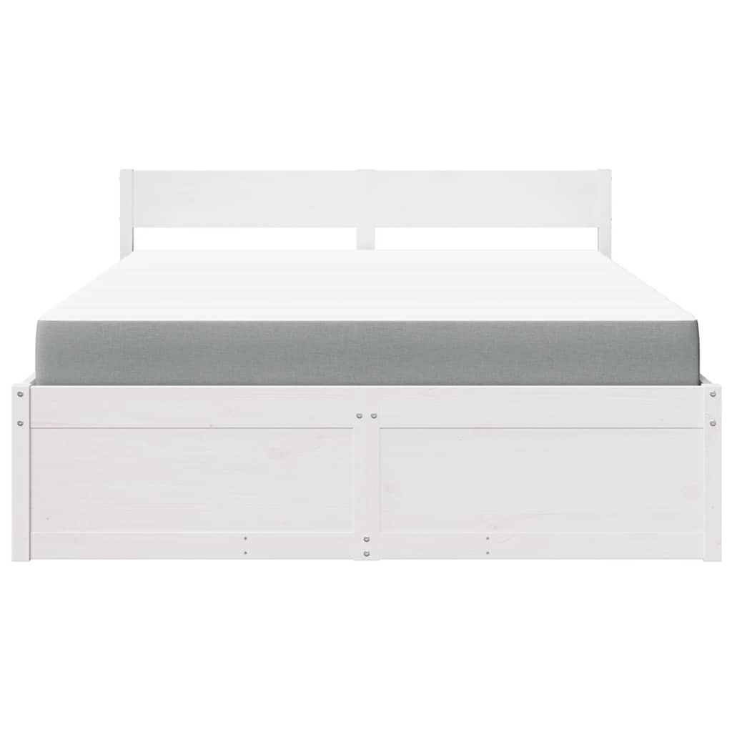Massivholz Doppelbett mit Schubladen inkl. Matratze 140x200 cm