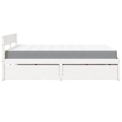 Massivholz Doppelbett mit Schubladen inkl. Matratze 140x200 cm