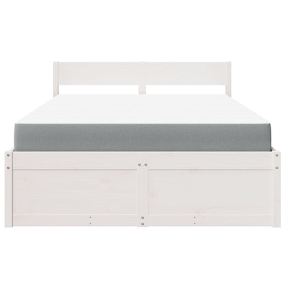 Massivholz Doppelbett mit Schubladen inkl. Matratze 140x190 cm